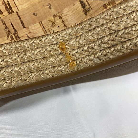 Prada Tan Braided Leather Wedges Size 36.5 Authentic - Picture 12 of 13